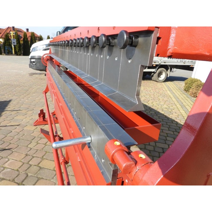 2 meter Segmentabkantbank, Klavierbank, Abkantbank mit Segmenten