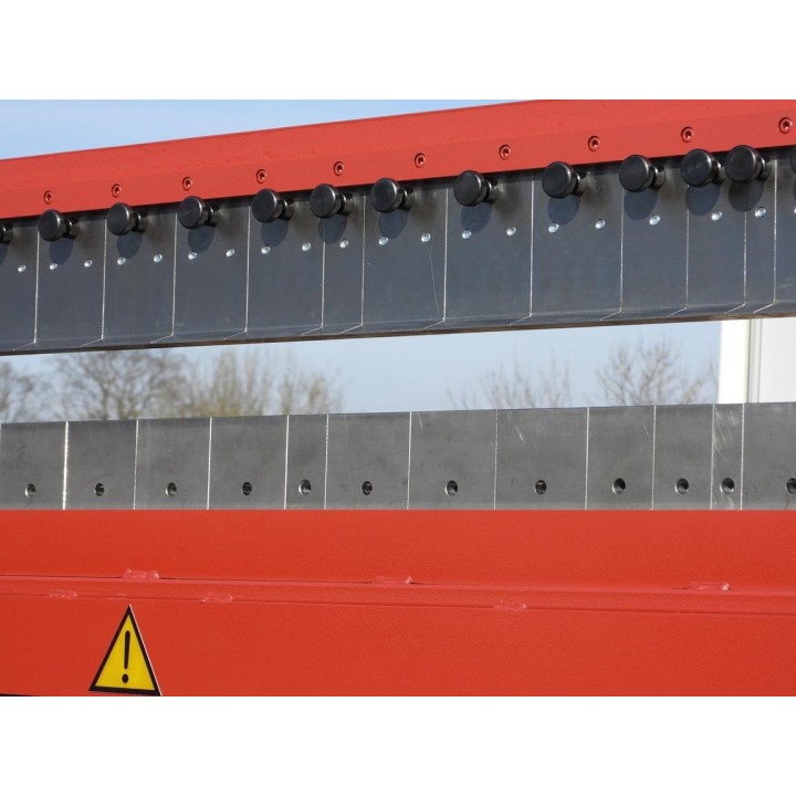 2 meter Segmentabkantbank, Klavierbank, Abkantbank mit Segmenten