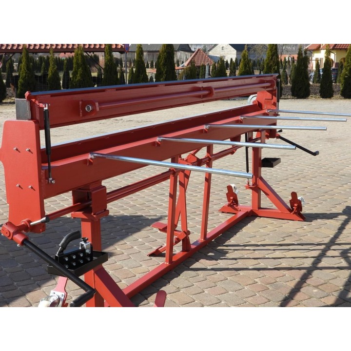 Abkantbank RED PLUS 3m mit Fußpedal, Rollenschere, Biegemaschine